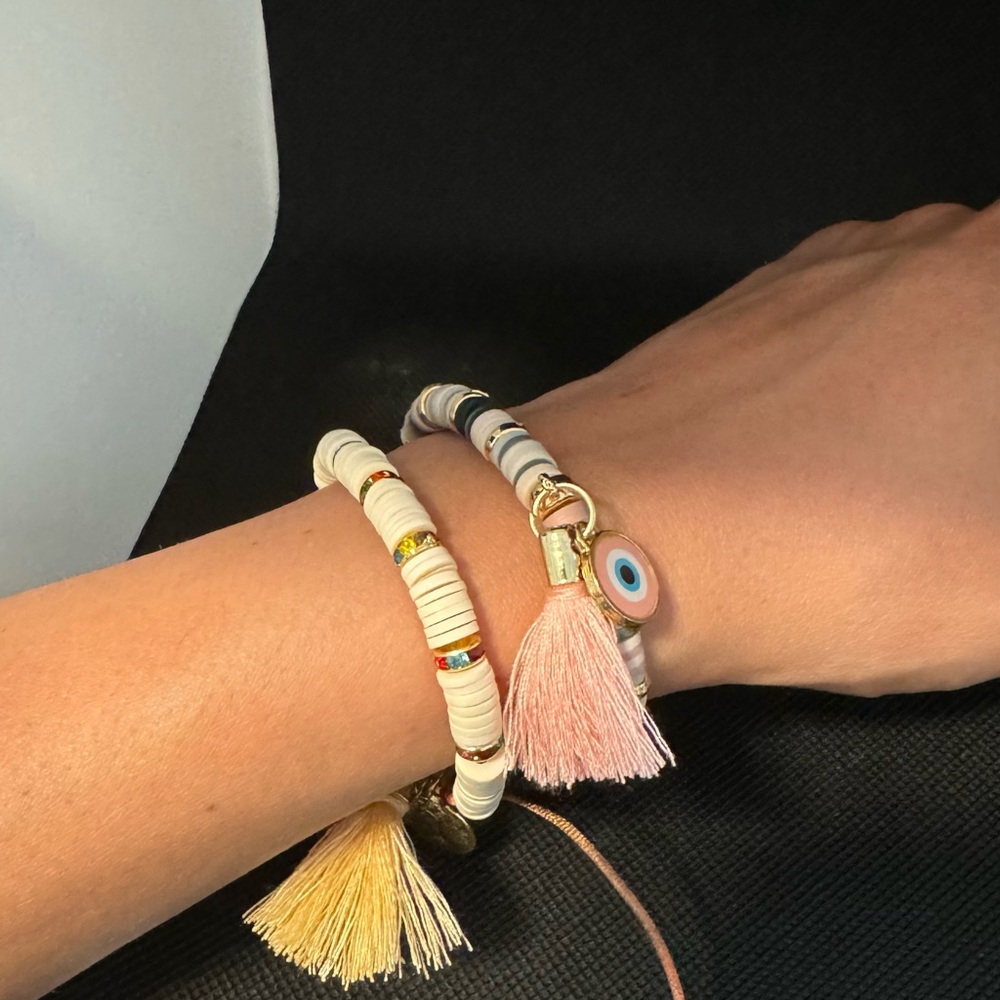 Bracelets with Evil Eye Set & Stones.